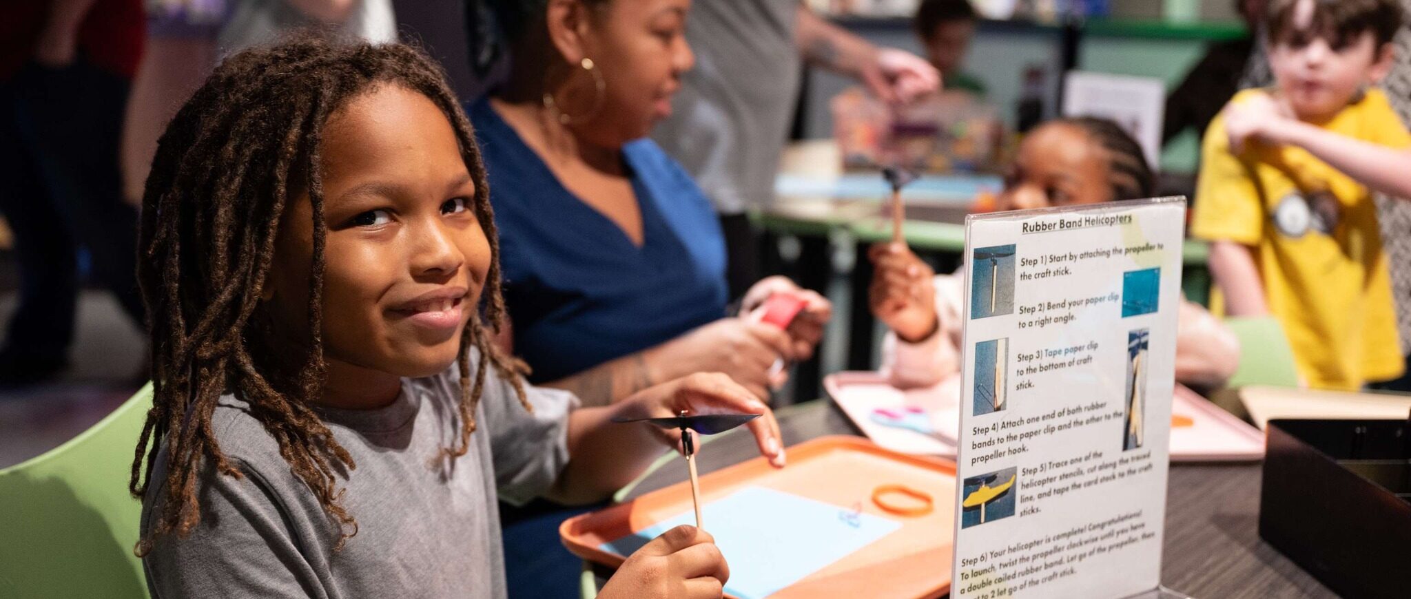 Child learns as part of The Adventure Science Center STEM Program was a recipient of CFMT grantmaking to improve educational opportunities for local children of our area.