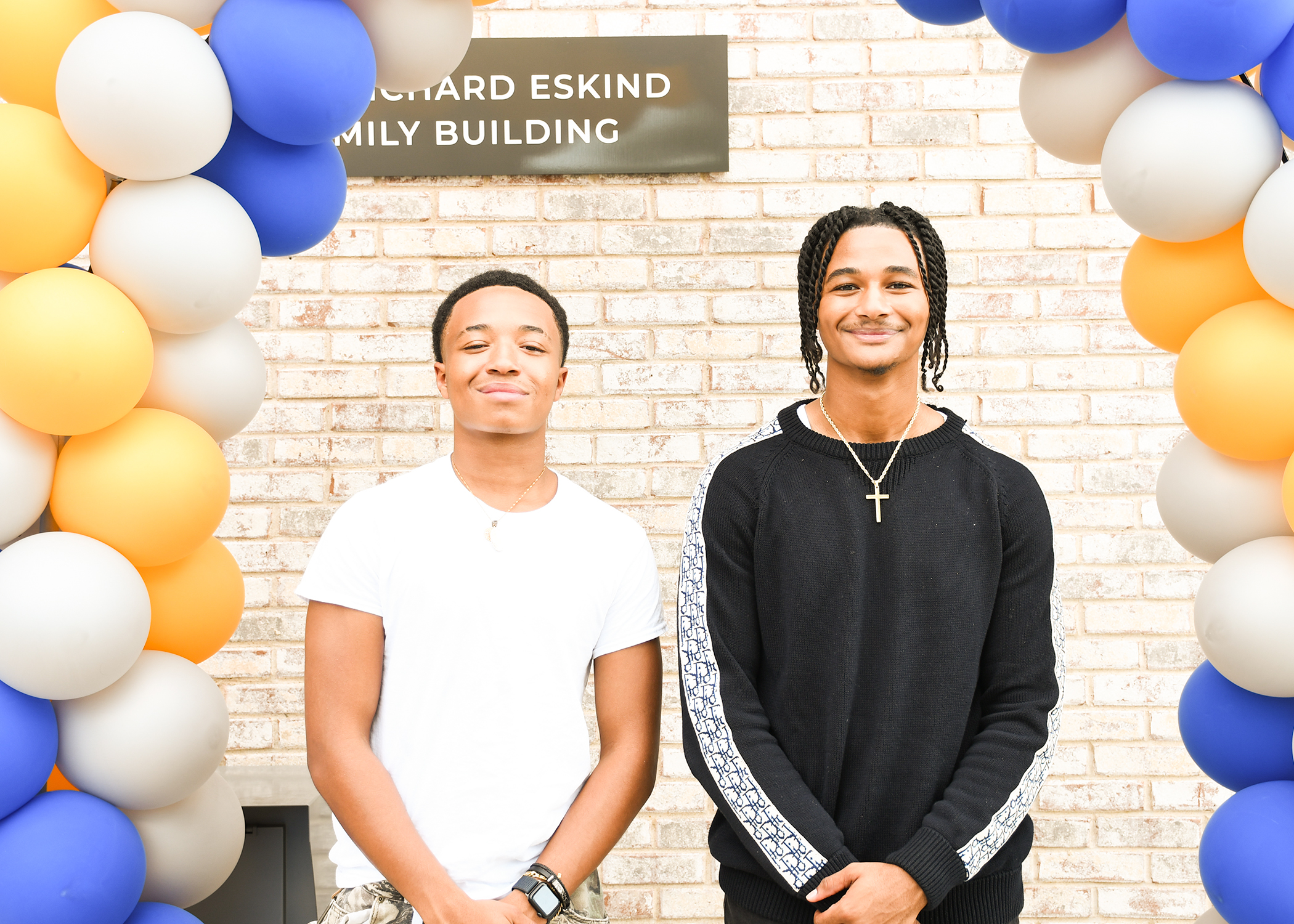 Scholarship recipients Aiden and Trey Woods at scholarship reception