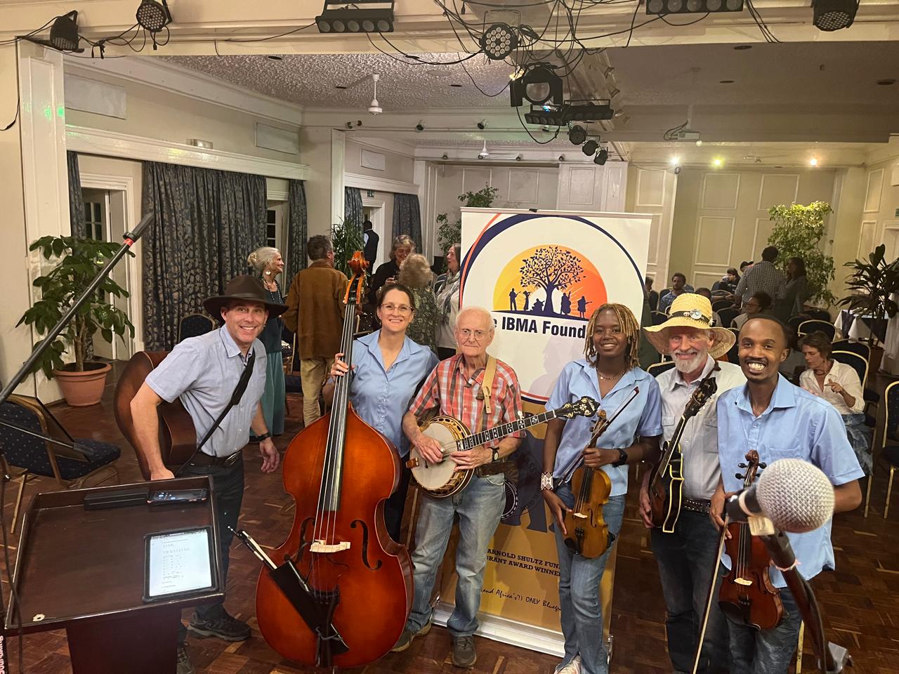 Elephant Grass Bluegrass Band w G during intermission