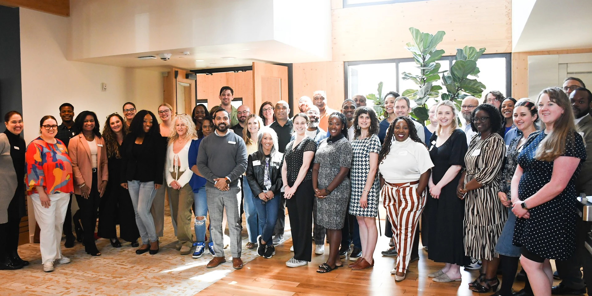 2024 Community Impact Grantee Recipients Gather in the CFMT lobby for a Convening.
